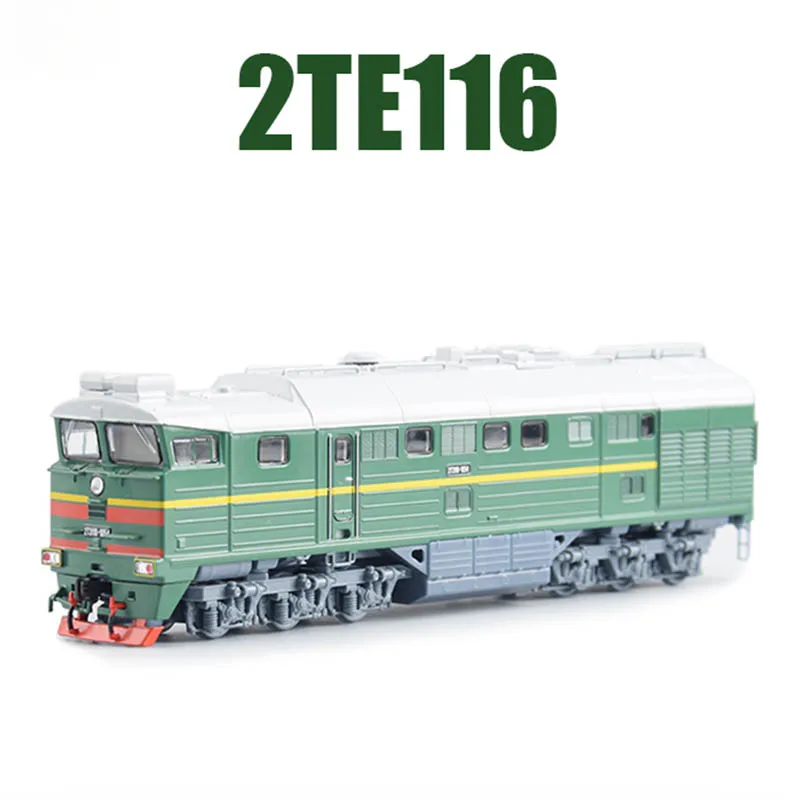 Modelo de tren soviético 2TE116, locomotora diésel dúplex de ancho, tren de carga pesada ruso, juguete de tren JLKN018, 1:87