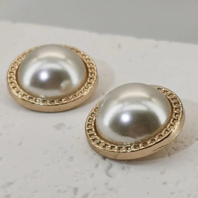 Perle Metall knöpfe für Kleidung Damen kleid Hemd Mantel Näh knopf Handwerk hand gefertigte DIY Verschlüsse Zubehör dekorativ – Detail 2