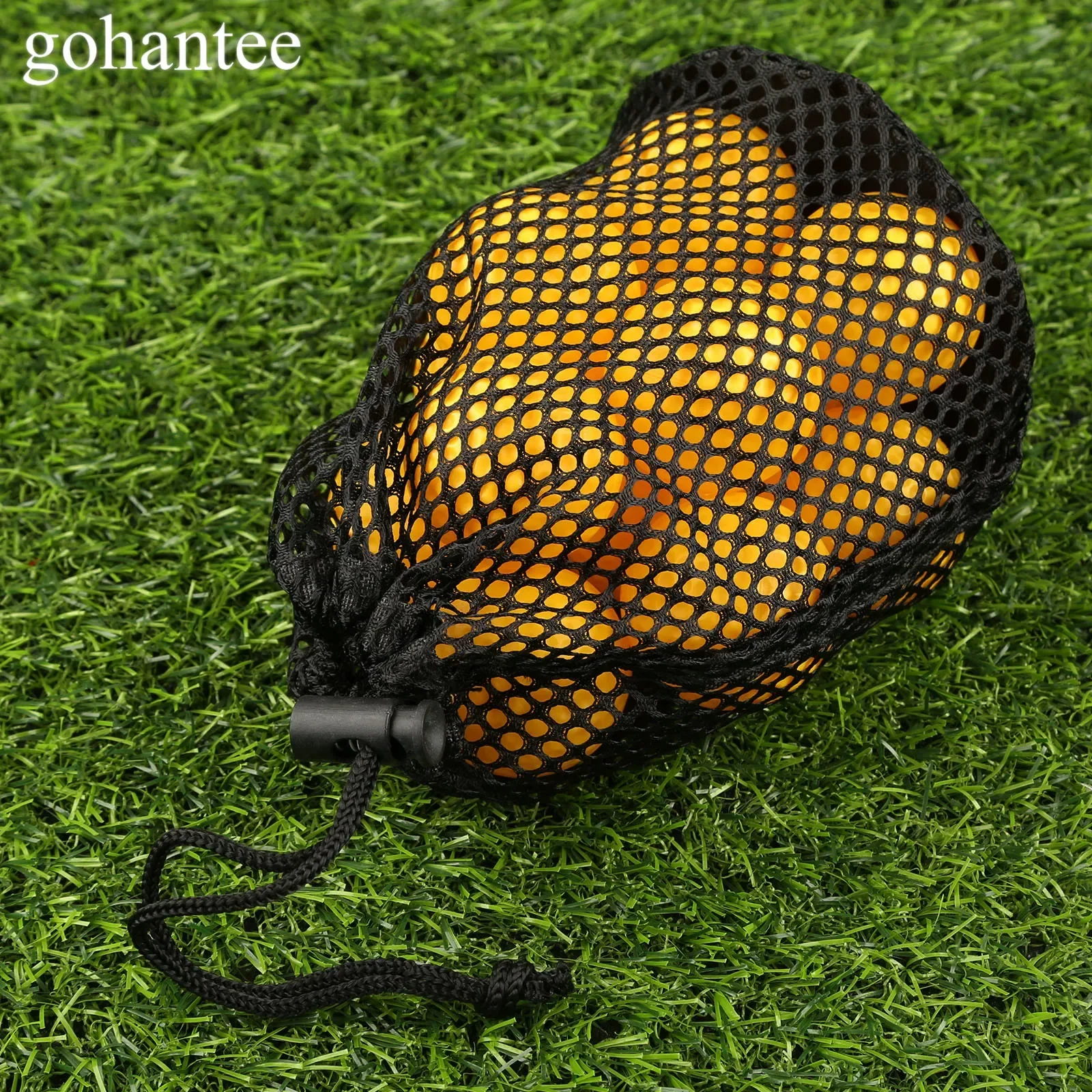 Nylon Mesh Nets Bag Pouch Fit Golf Tennis Hold 12-16 Balls Holder Outdoor Sports Golf Balls Storage Closure Golf Training Aids