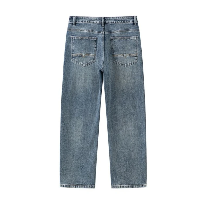 Новые осенне-зимние элитные мужские облегающие эластичные прямые легкие роскошные деловые джинсы в европейском стиле, сетчатая версия, брюки