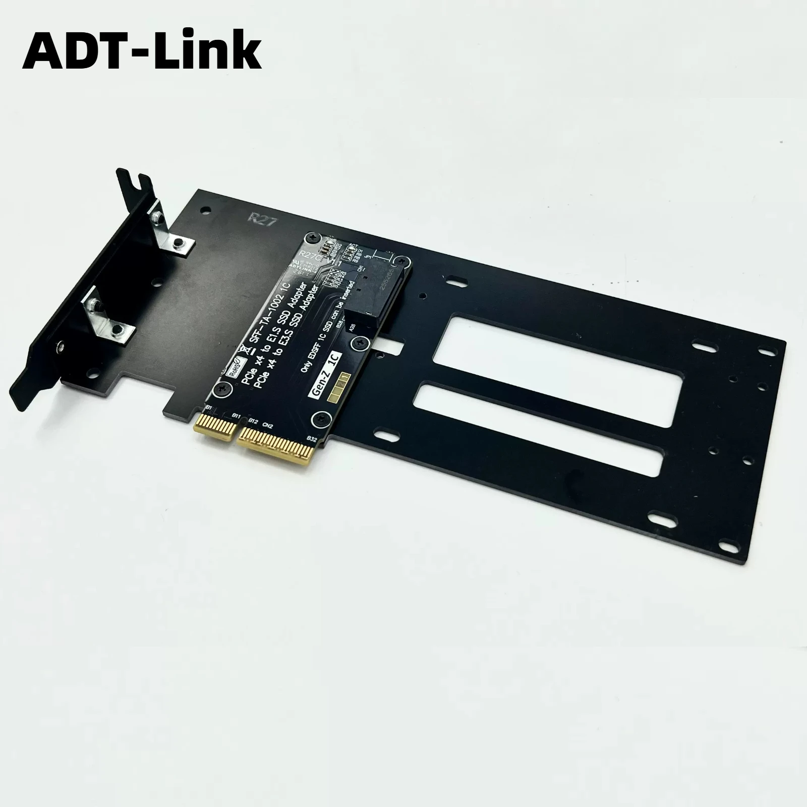 ADT PCIe 5.0 x4 to U.2 SFF-8639 / U.3 SFF-TA-1001 / E1.S E3.S Adapter Card 2U Half-Height PCI-E Gen5 x4 to U.2 U.3 SSD Expansion