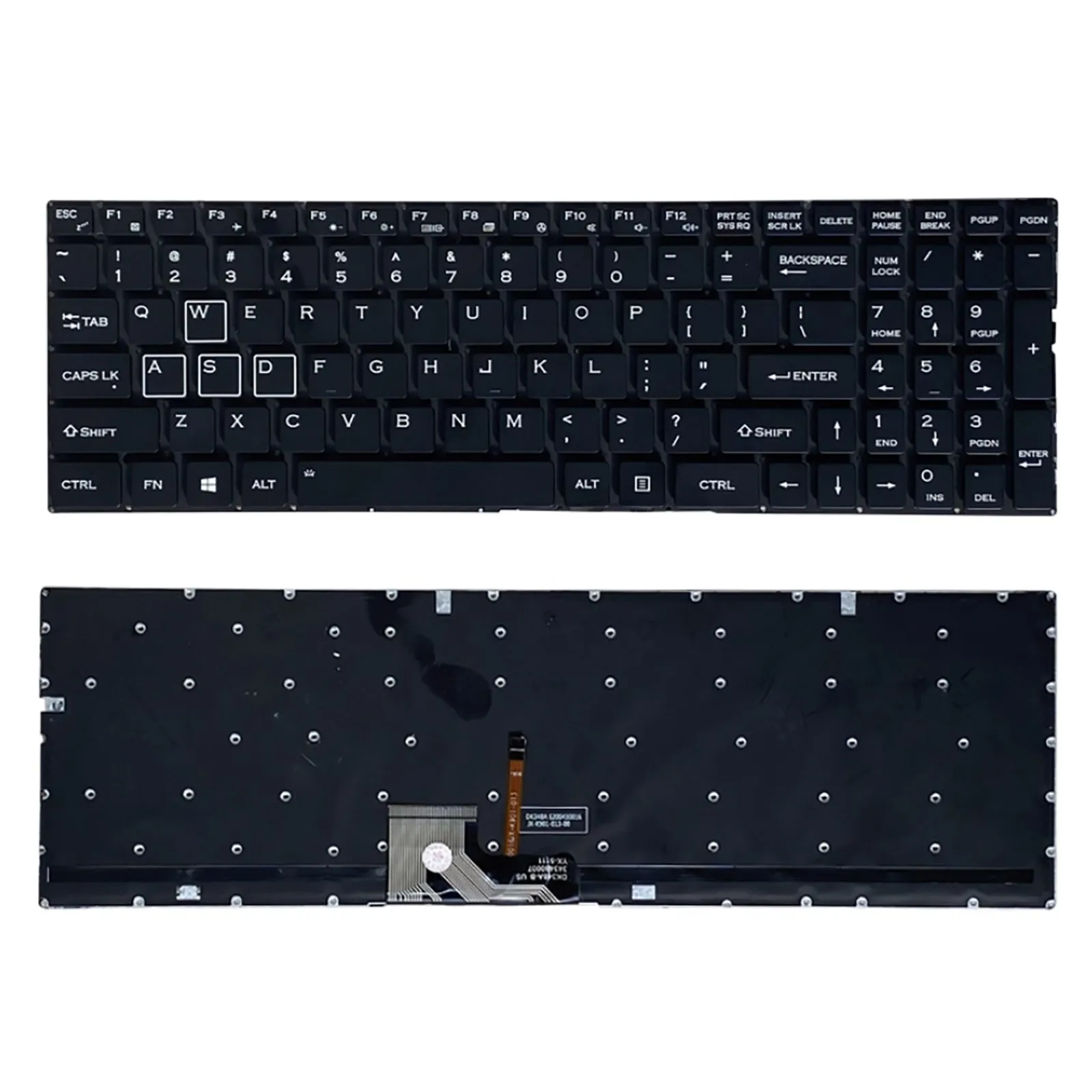 

Американская раскладка для клавиатуры ноутбука PN DK348H-B US 343480020 YX-5111 с подсветкой