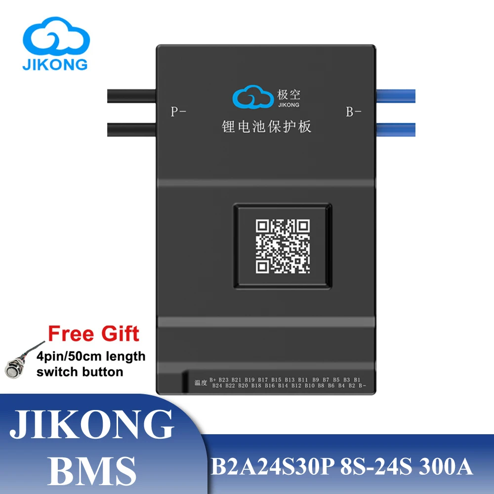 JIKONG JK B2A24S30P Smart BMS 24V 36V 48V 72V for LiFePo4 Li-ion LTO Battery 2A Active Balance 300A 8S 10S 12S 16S 20S 24S JKBMS