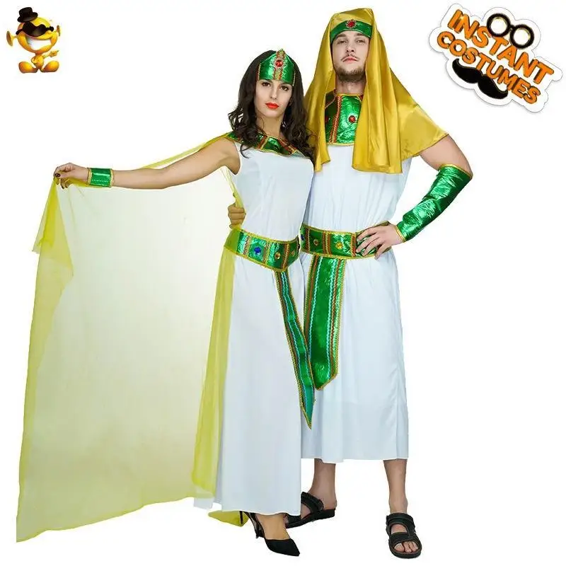 

loween Ancient Egyptian Costume Men's And Women's Large Size Par Dr Couple's Sle Princ Gown Vintage Sle