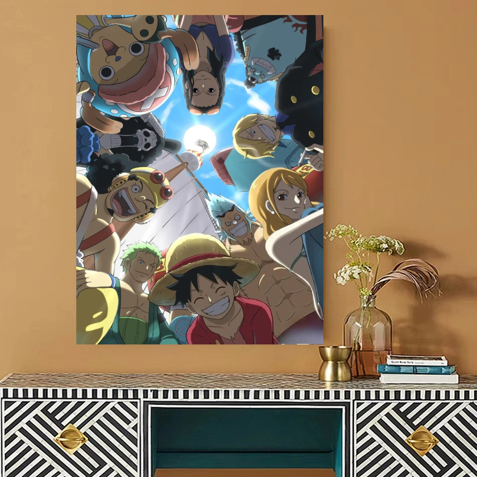 Oil Painting One Piece Japanese Anime By Numbers Home Decor Modern Wall Decor for Living Room Bedroom Perfect Gift No Frame