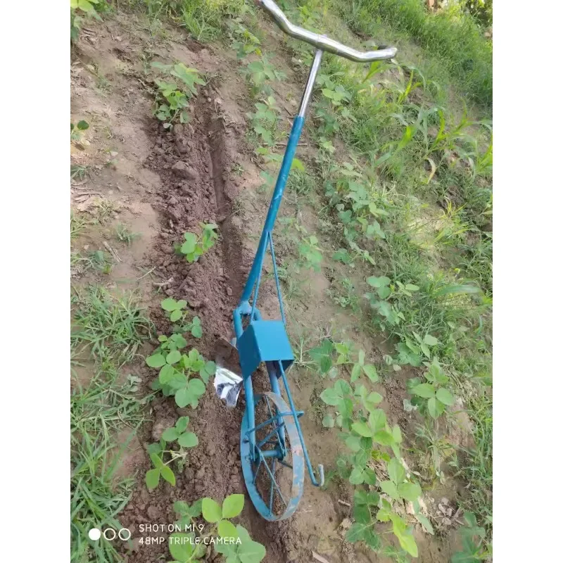 Hand push plow multifunctional agricultural tillage machine weeding loose soil ditching small weeding hoe