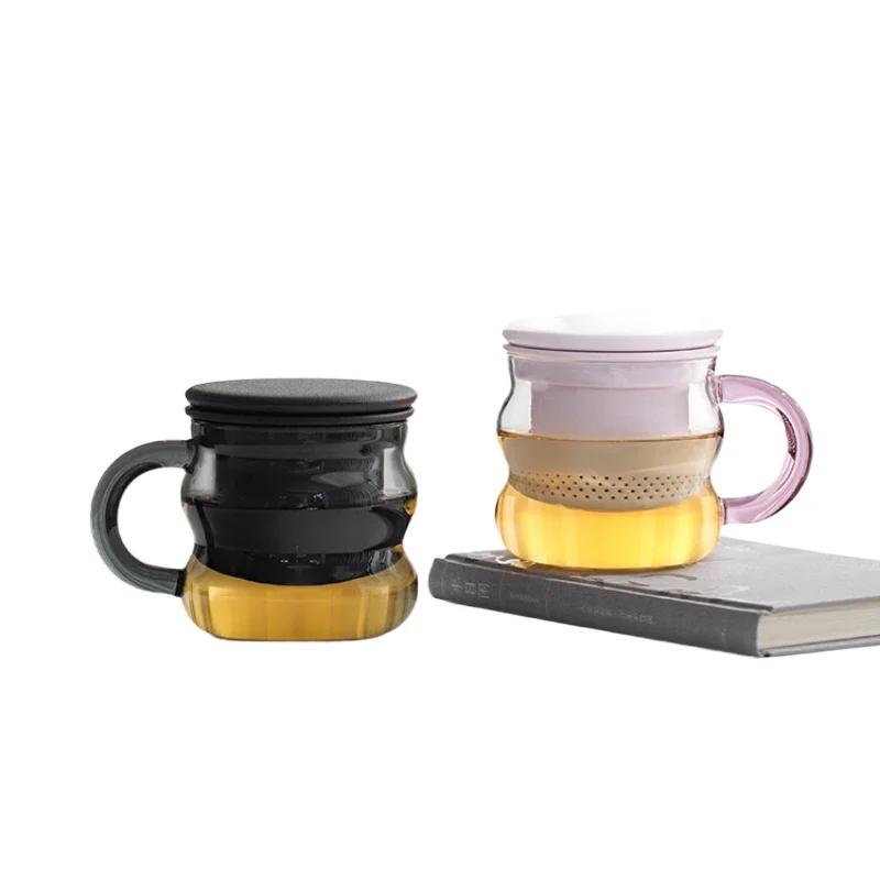 

*Glass Teacup Personal Tea Separation Cup Office Tea Set Couple Water Cup Tea High Value Cup