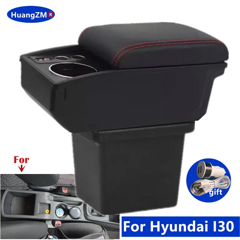 

For Hyundai I30 Armrest Box For Hyundai Elantra Touring I30 FD I30cw 2007-2011 double-layer Storage Armrest Box Car Accessories