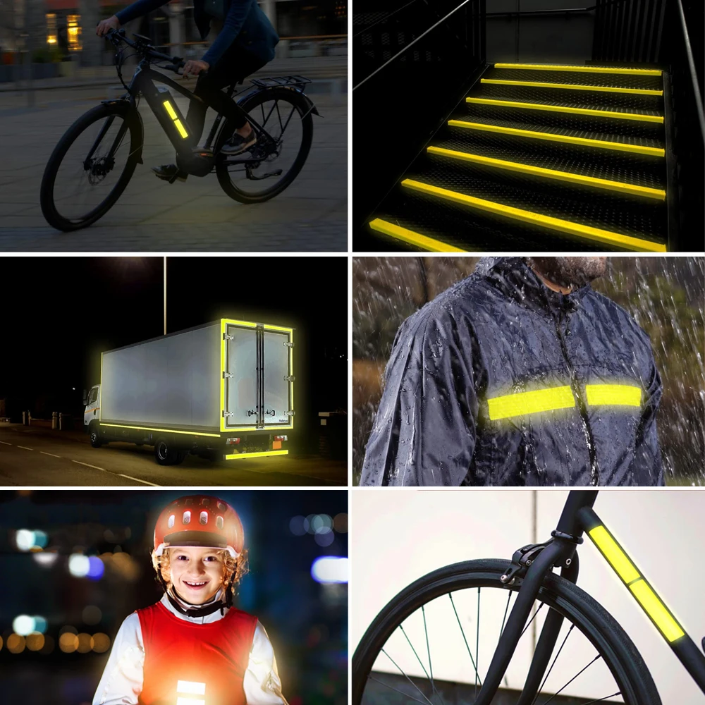 Outdoor Waterdichte Reflecterende Waarschuwingsband Reflector Tape Nacht Veiligheid Stickers Voor Auto Fietsen