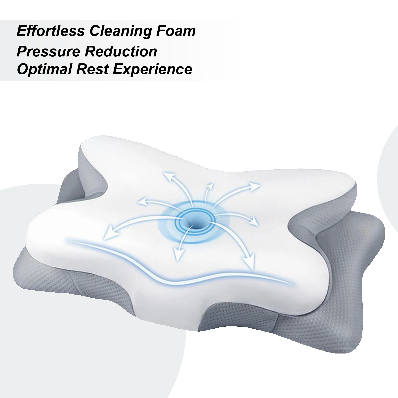 

Memory-Foam Bed Pillow Back And Side Sleepers Memory Foam Pillow Slow Rebound Soft Cushion Neck Support Headrest For Travel
