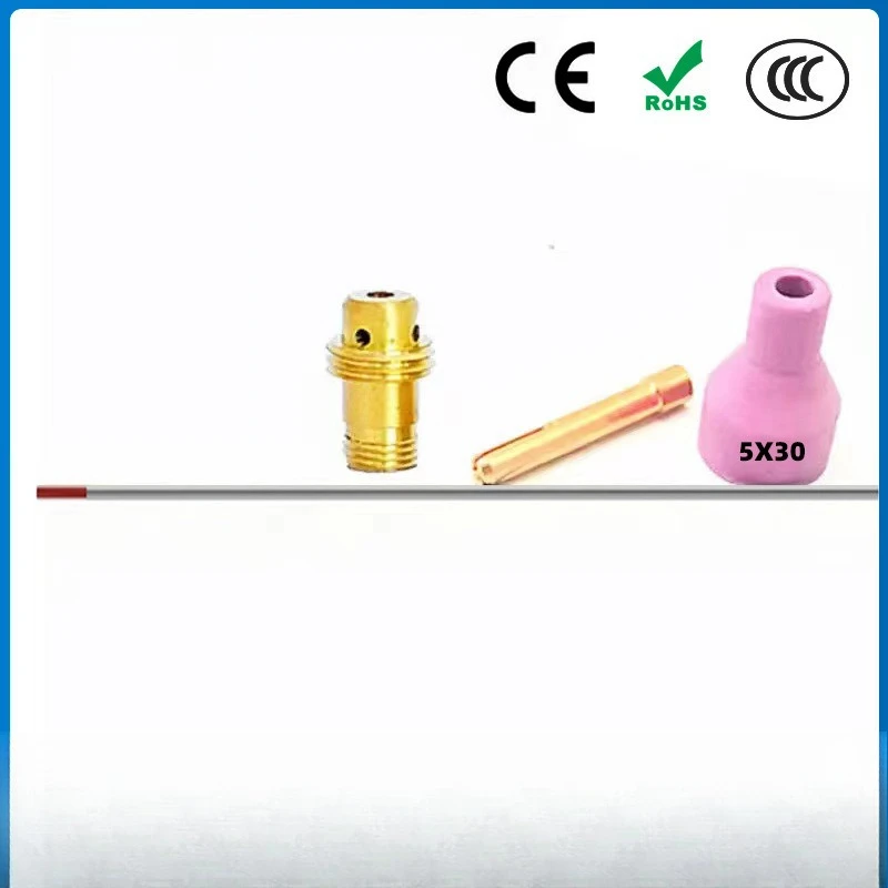 

Комплект керамических сопел и направляющих для TIG-горелки QQ150A, 4 шт. соединителей и держателей для вольфрама, сварочные принадлежности