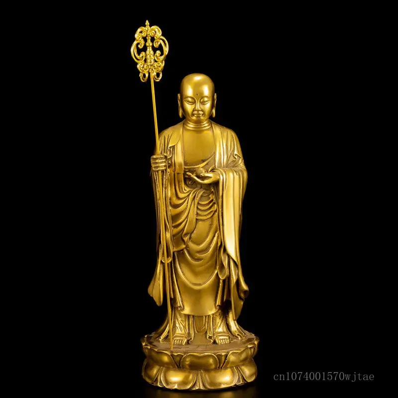 

Pure Copper Buddha Statue Ornaments of the King of Earth, Small Buddha Ware, Dedicated Home Buddha Statue, 1Pc