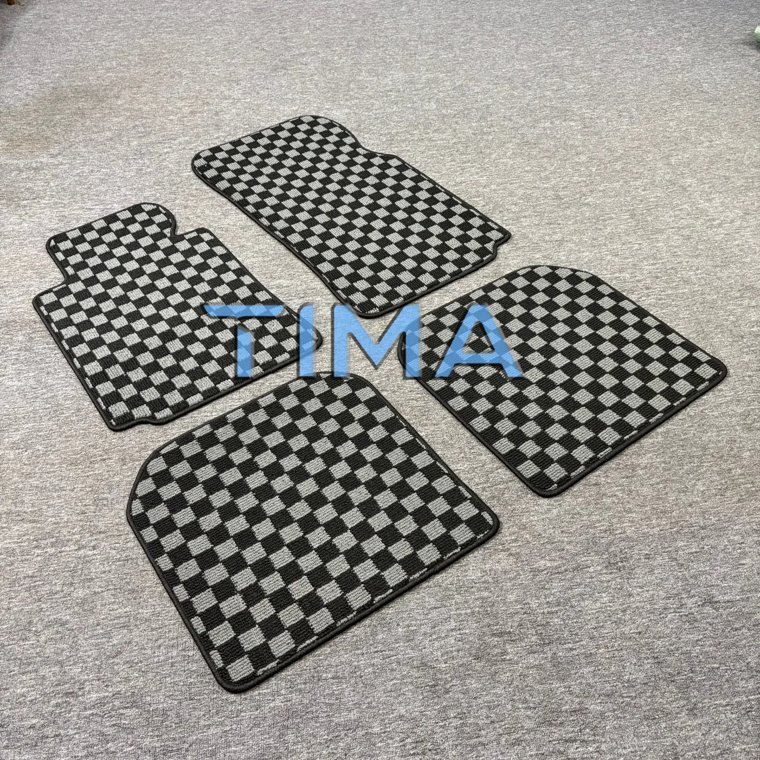 Promotion Checkered Flag Carpet Floor Mats Front-Rear For 1994-2001. BMW 7 Series. E38 left Hand Driveor