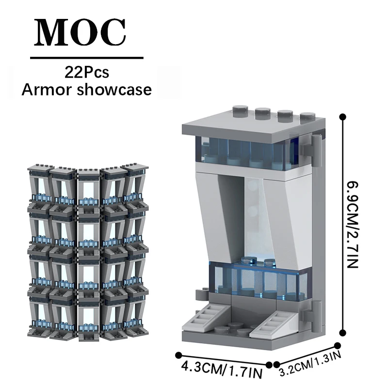 MOC1050 Movie Series Armory Weapon Display Stand Brick Compatible Figure Building Block Educational Toys For Children Boy Gifts