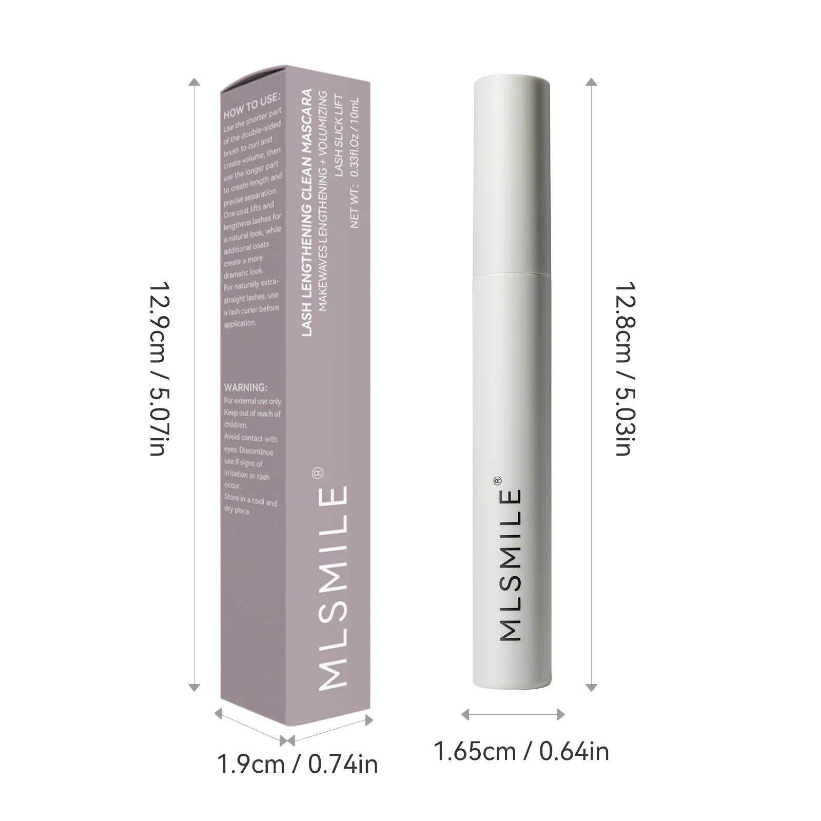 MLSMILE 3 colori Mascara impermeabile Quick Dry Lasting Natural Curly Thick allungamento ciglia Professional Fashion Mascara 10ml