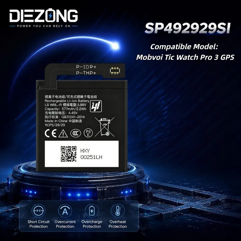 Fast Shipping SP492929SI for Mobvoi Tic Watch Pro 3 GPS New Watch Battery Long Lasting Battery Life Durable and Stable