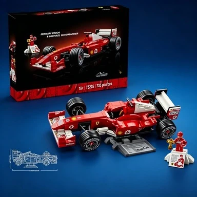 

11375 Bandai New F1 F2004 Racing Car Building Blocks Mechanical Model Kids Party Favor Souvenir compatible with LEGO bricks