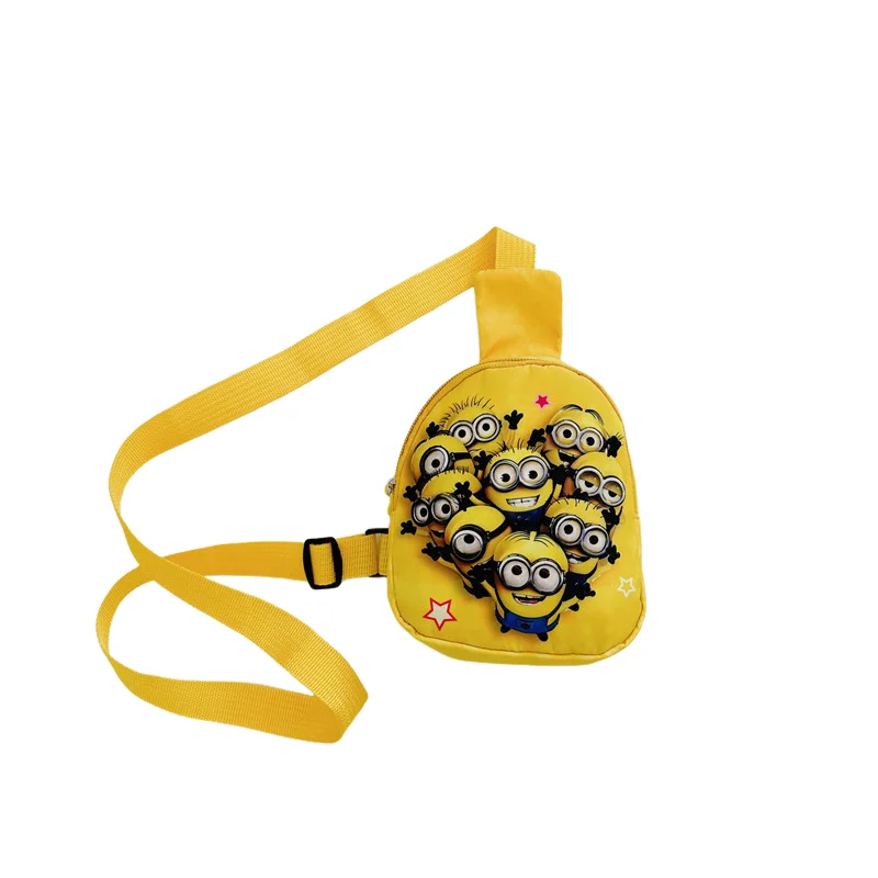 New Anime Minions Chest Bag Despicable Me Crossbody Shoulder Bag Portable Messenger Bag Girls Boys Backpacks Storage Pouch Gifts