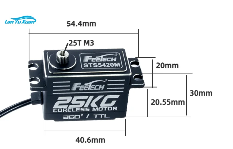 25KG FT5425BL Low Profile High Speed Brushless Steel Gear Digital  RC Servo for Drifting Car 1/8 1/10 1/12 4WD Rc Car Motor