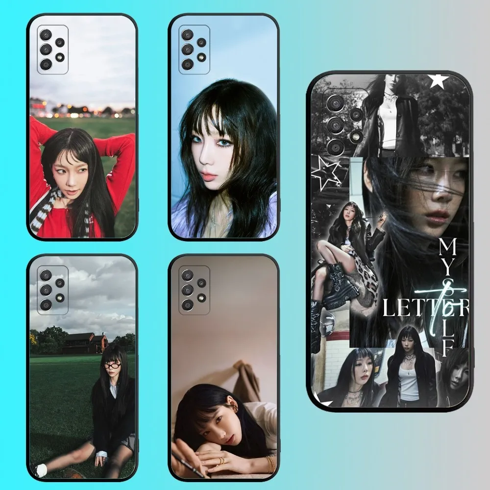 Kpop T-TaeyeonS K-Kim Letter To Myself Phone Case For Samsung S 25,24,21,22,23,30,20,Ultra,Plus,Fe,Lite,Note,10,9,5G Black Soft