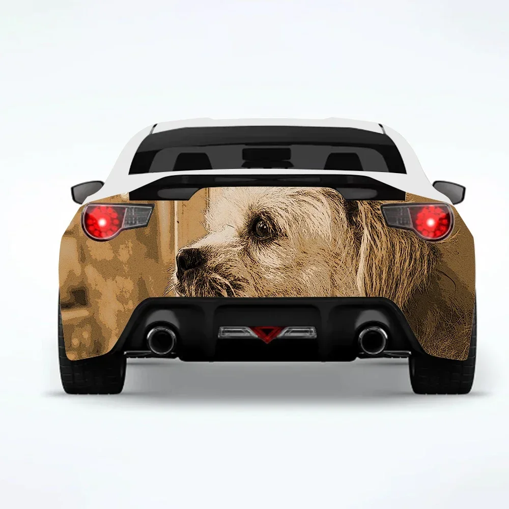 

Shih Tzu Animal Dog Car Rear Wrap Car-Stickers Car-Decal Creative Sticker Car-Body Appearance Modification Decorative Stickers