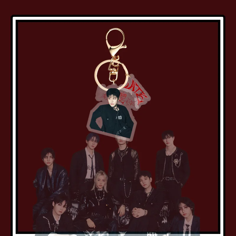 Popular Korean idol group acrylic keychain album ATE five-star pendant key Bang Chan Lee peripheral car chain bag accessories