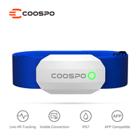 COOSPO BLE ANT+ Heart Rate Monitor Black Chest Belt Strap Sports Wireless Sensor Fitness for Wahoo Garmin Bike Computer