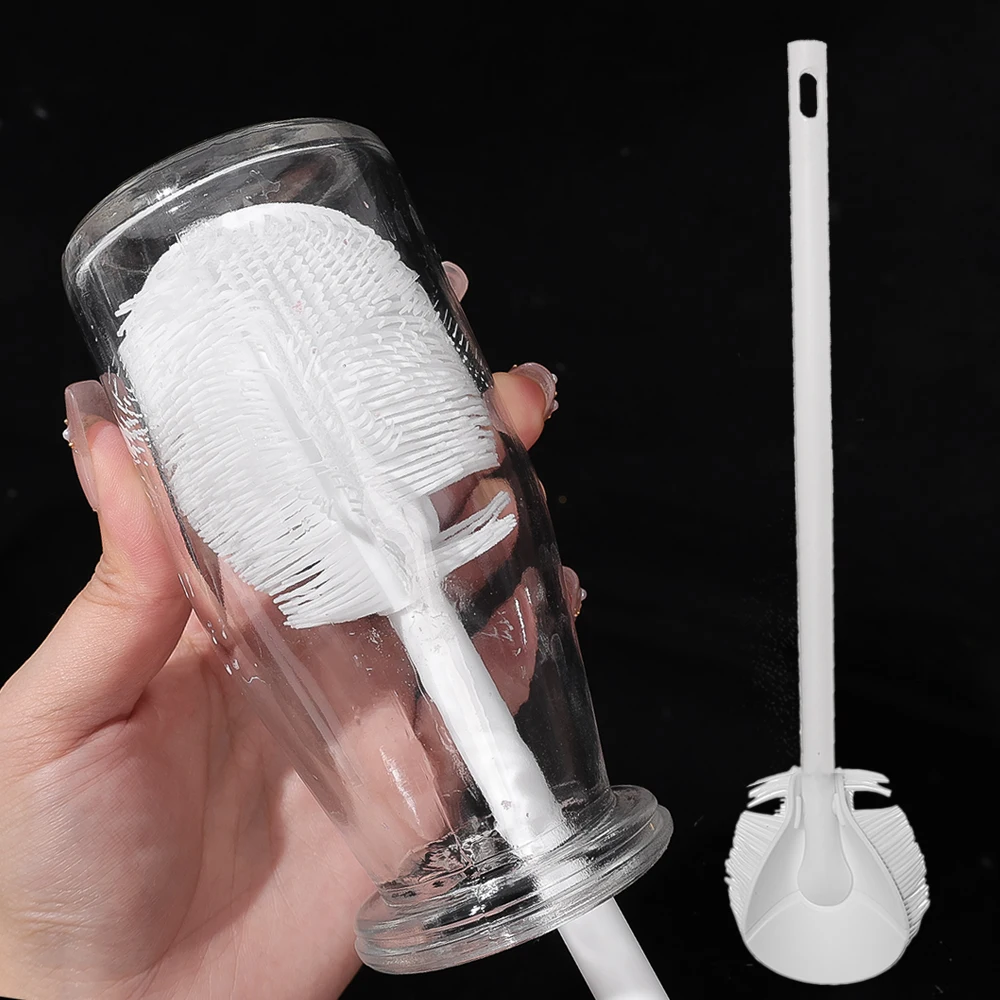 Long Handle Flexible Brush Milk Bottle Washing Brushes Bendable Mug Scrubber Insulation Cup Cleaning Brush Kitchen Cleaning Tool