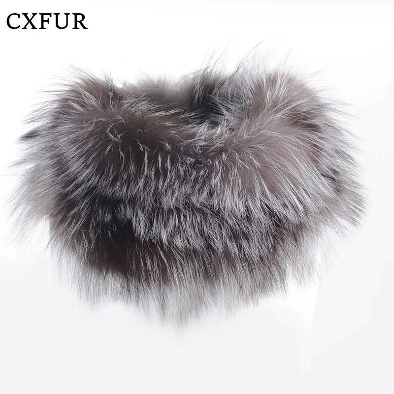 

European and American Fashion Neck Warmer Real Fox Fur Women Ring Scarf CX-S-183