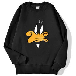 Cartoon Duck Personalized Print Printing Woman Hoodies Hip Hop Autumn Warm Hoodie Casual Fashion Hoody Harajuku Oversized