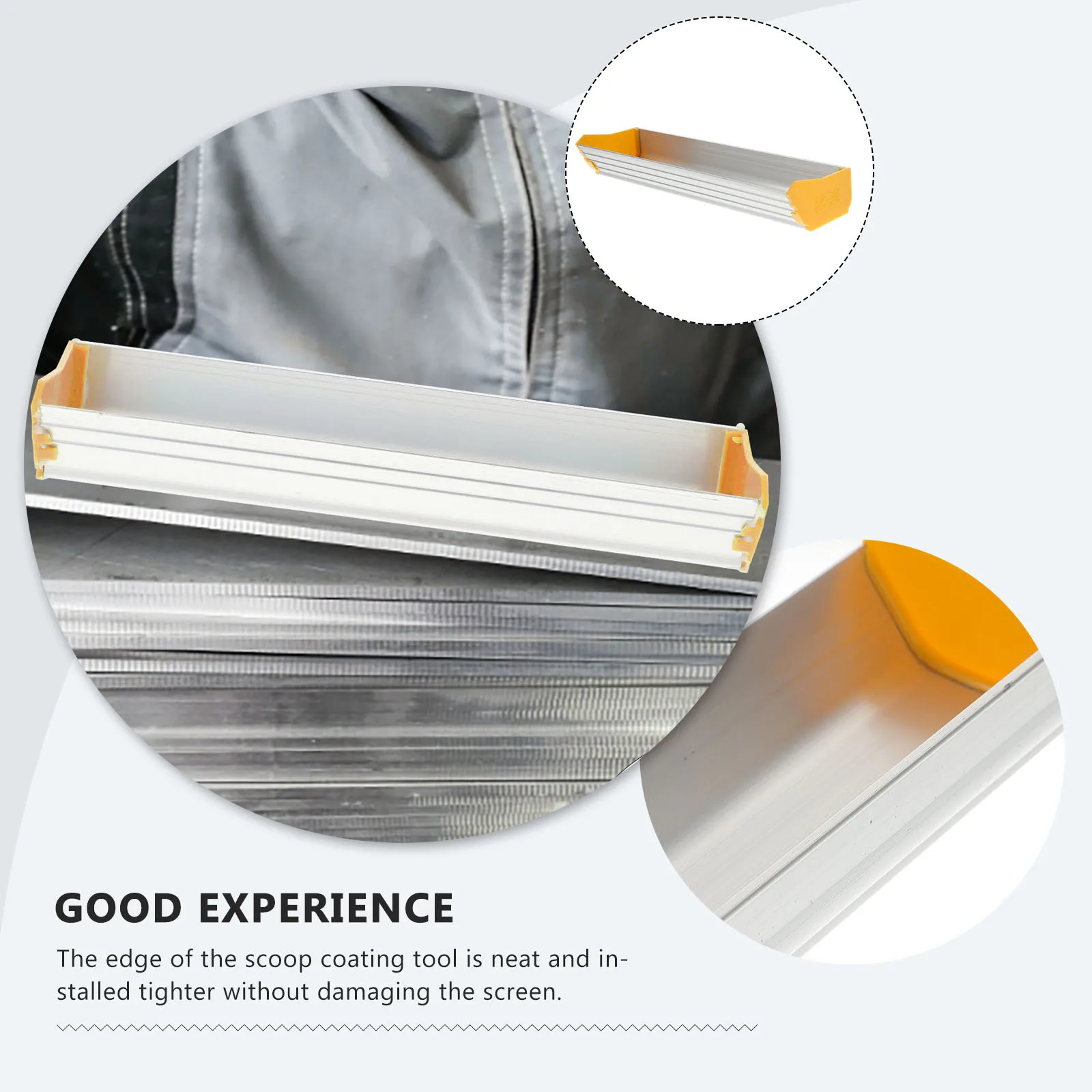 Emulsion Scoop Stainless Steel Coating Tool For Screen Printing Durable Practical Diy Supply Reusable Painting Accessory