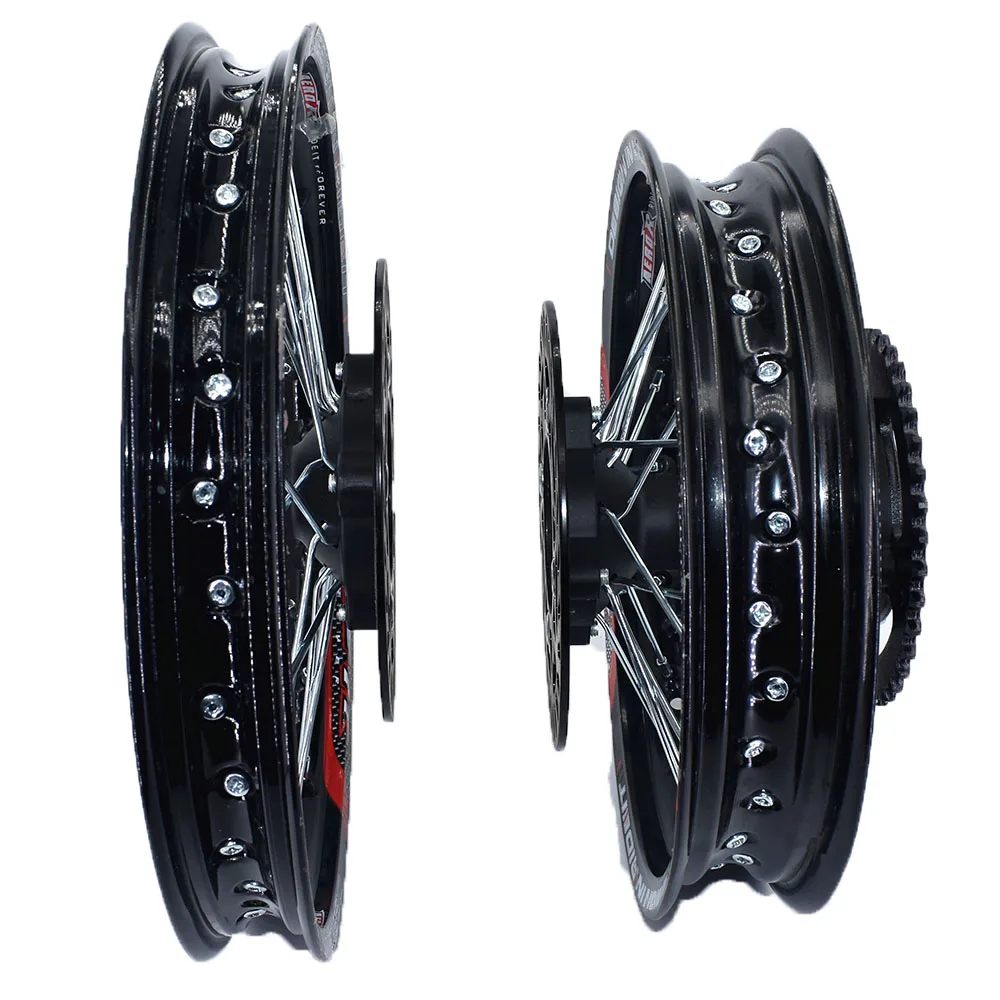 Front 1.40-14 inch Rear 1.85-12 inch Rims Aluminum Alloy Wheel sprocket Disc Brake For KLX CRF Kayo BSE Dirt Pit Bike Motorcycle