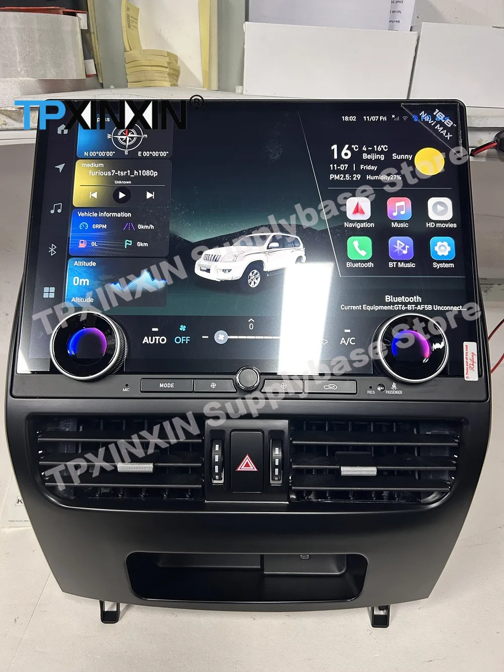 

16,8-дюймовый автомобильный радиоприемник для Toyota Land Cruiser Prado 120 для GX470 2002 ~ 2009 Android 13 GPS-навигация Мультимедийный стерео головное устройство