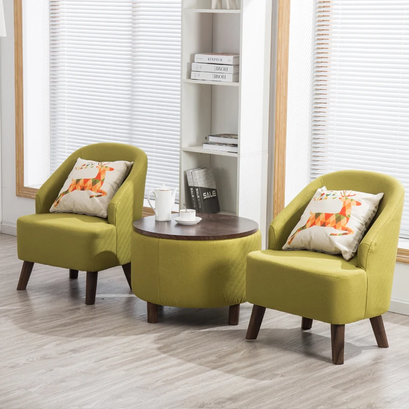 

@#Simple Design Sturdy Linen Fabric Surface Solid Wood Frame Armless Living Room Leisure Chair BTDC004 for Home or Office