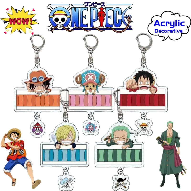 One Piece Roronoa Zoro Nami Nico Robin Double-sided Transparent Acrylic Pendant Cartoon Two-dimensional Keychain Gift Wholesale