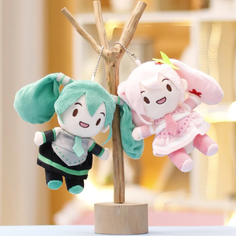 15cm 2025 New Anime for Hatsune Miku Sakura Snow Kawaii Q Version Figure Model Toys Plush Doll Pendant Girls Christmas Gifts