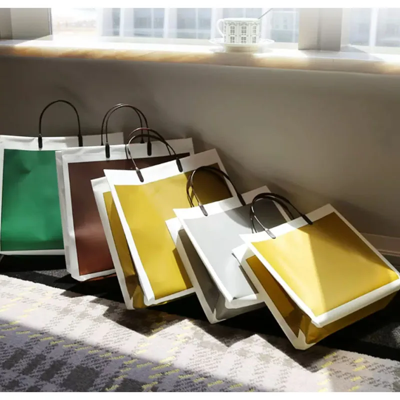 20Pcs Fashion Shopping Bag PVC Beach Handbag Small And Big Activities Gifts Candy Color Mid-range High-end Package