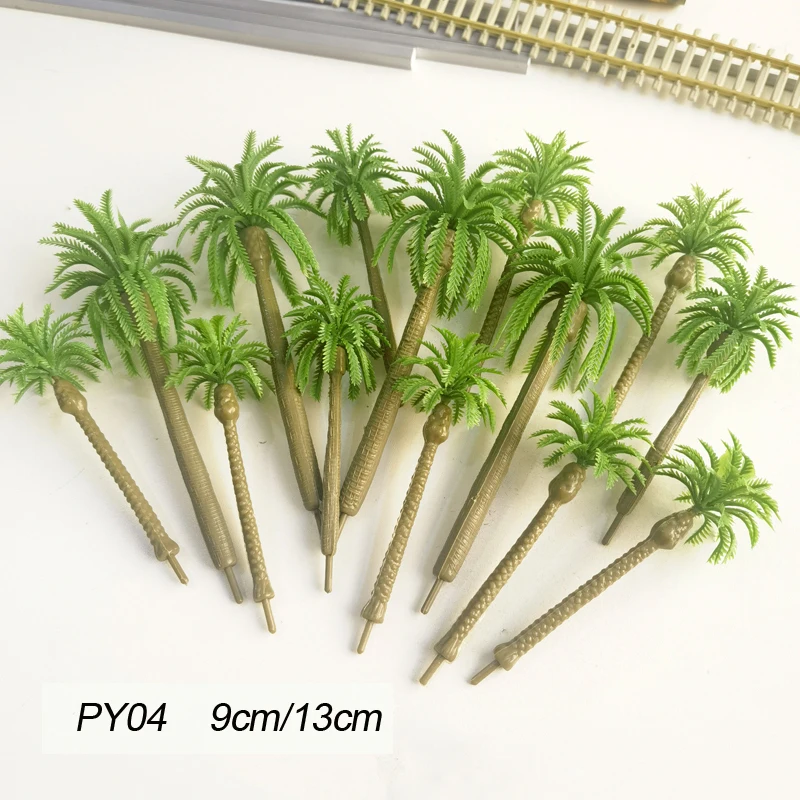 3-100PCS 9/11cm Model Palm Tree Landscape Model CoconuDiy Plant Bonsai Craft Train Railway Layout Mini Architecture Diorama