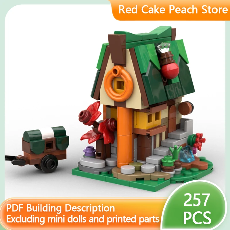 

Модель City Street View MOC, строительные кирпичи, лесной магазин в стиле фэнтези, модульные технологии, подарки, праздник, сборка, детские игрушки