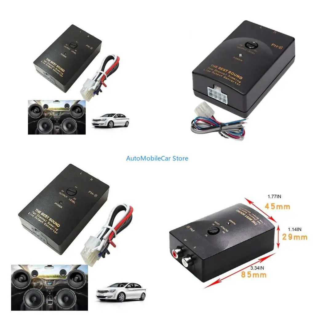 G8TE High to Low Level Line Output Converter RCA-Car Line Converter Output Adapter