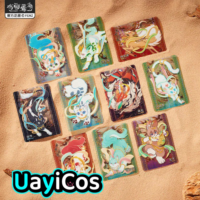 

Official Fabulous Beasts Cartoon Animal PET Transparent Card Collection Card Ornament Doll Accessories Anime Figure Game Toy Kid