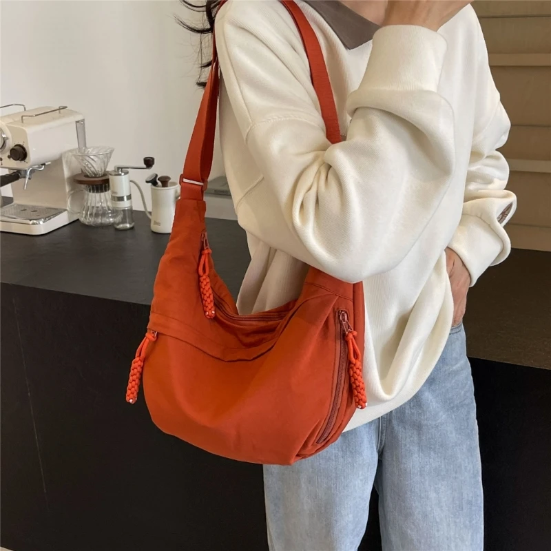 Dumpling Bags Crossbody Bag Shoulder Bags Solid Color Nylon Bag