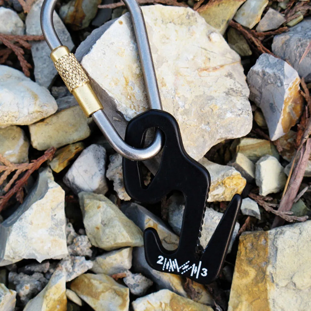 2 قطعة سبائك التيتانيوم حلقة تسلق كليب عالية القوة في الهواء الطلق المشي لمسافات طويلة مشبك متعدد الوظائف المفاتيح تسلق الجبال كليب التخييم #5