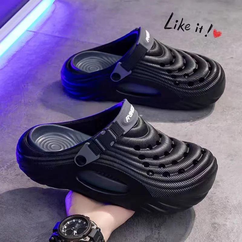 

Новые оригинальные дизайнерские летние шлепанцы 2026 года: мужские сабо на платформе, женские пляжные сандалии, уличная повседневная нескользящая обувь, мужские сандалии