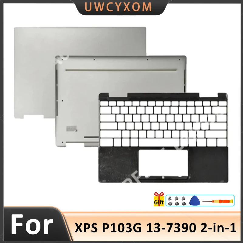 

NEW Replace Laptop Case For XPS P103G 13-7390 2-in-1 LCD Back Cover Palmrest Upper Bottom Case Silver Case