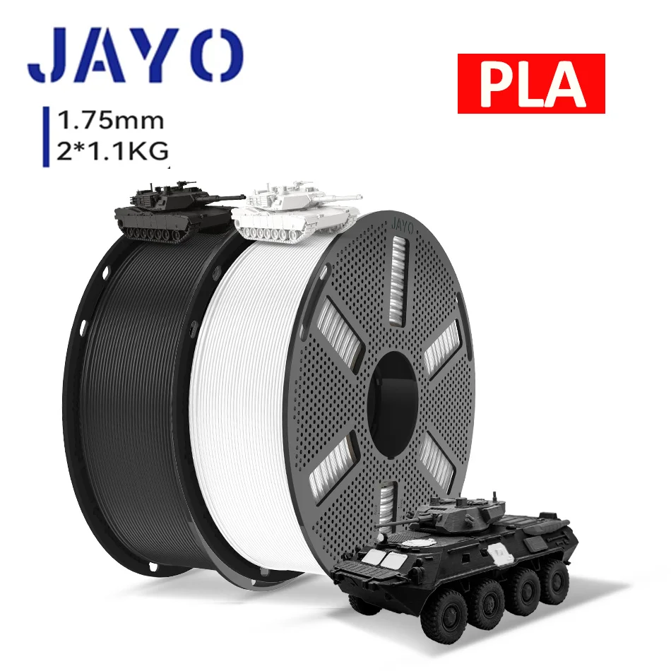 JAYO 3D-Drucker PLA/PETG/PLA+ /PLA META /SEIDE/ASB/TPU-Filament 1,75 mm 2 Rolle 1,1 kg/0,65 kg 3D-Drucker-Filament für 3D-Drucker
