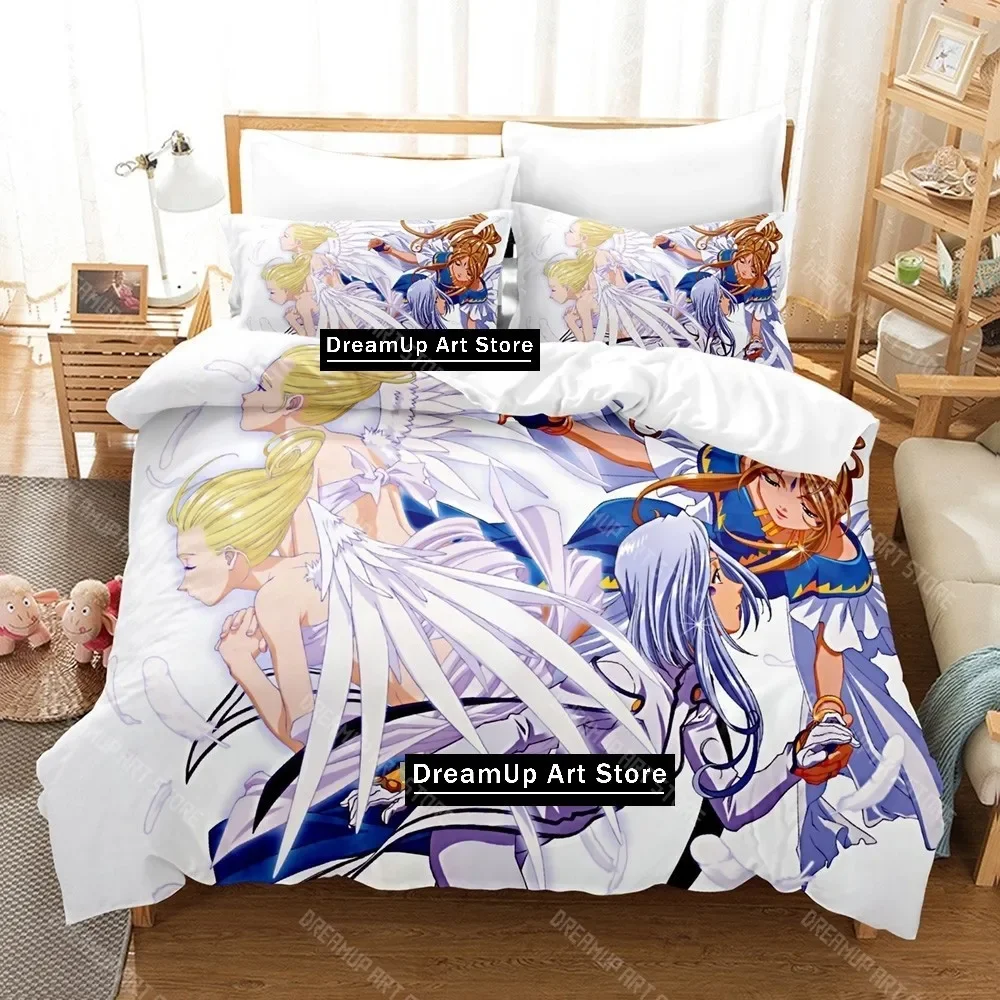 

Anime Ah! My Goddess Bedding Set Quilt Cover Bed Cover with Pillowcase Twin Single Queen King Size Boys Adult Home Textile