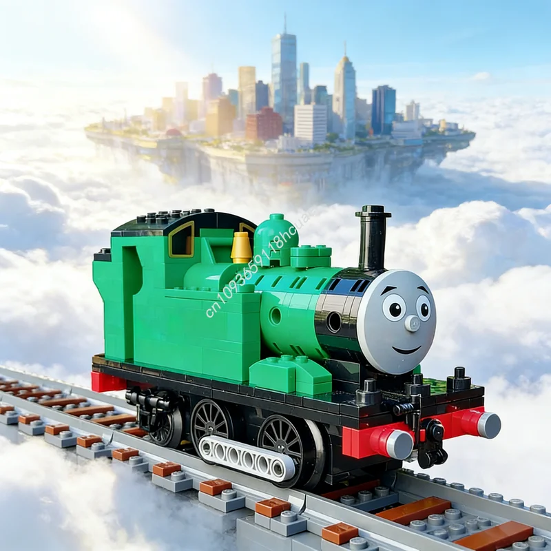 

Набор строительных блоков MOC «Паровоз Оливер» (324 детали), модель поезда, архитектурные игрушки, идея для рождественского подарка, развивающий конструктор, подарок на день рождения