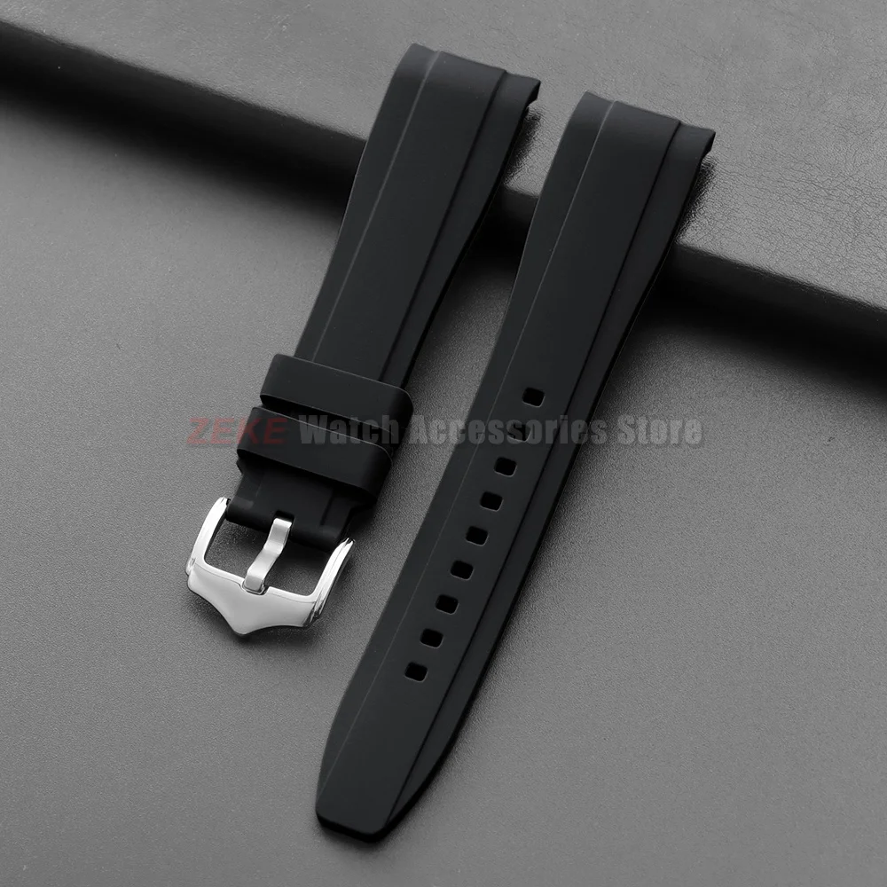 20mm 22mm Gummiarmband für Rolex Gebogenes Silikon-Uhrenarmband für Swatch Universelles Sportliches Wasserdichtes Armband für Männer und Frauen – Detail 12