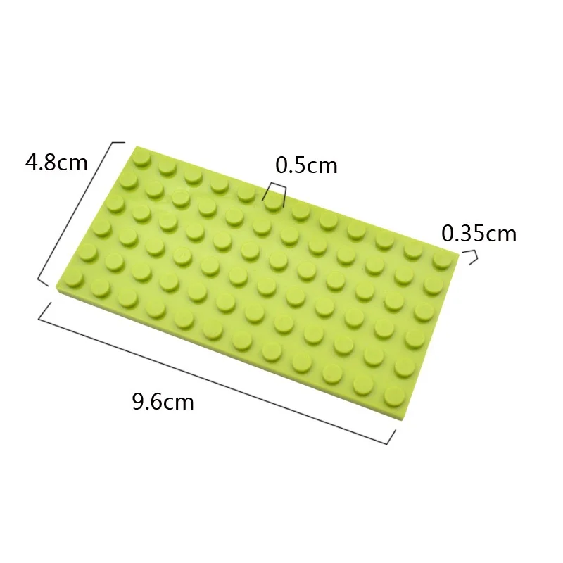 แผ่นฐานต่อบล็อก 10 ชิ้น ขนาด 6x12 จุด แบบคลาสสิก MOC DIY สำหรับตัวต่อเมือง ชิ้นส่วนบล็อกที่ใช้ร่วมกันได้กับ 3028 ของเล่นเด็ก ของขวัญ